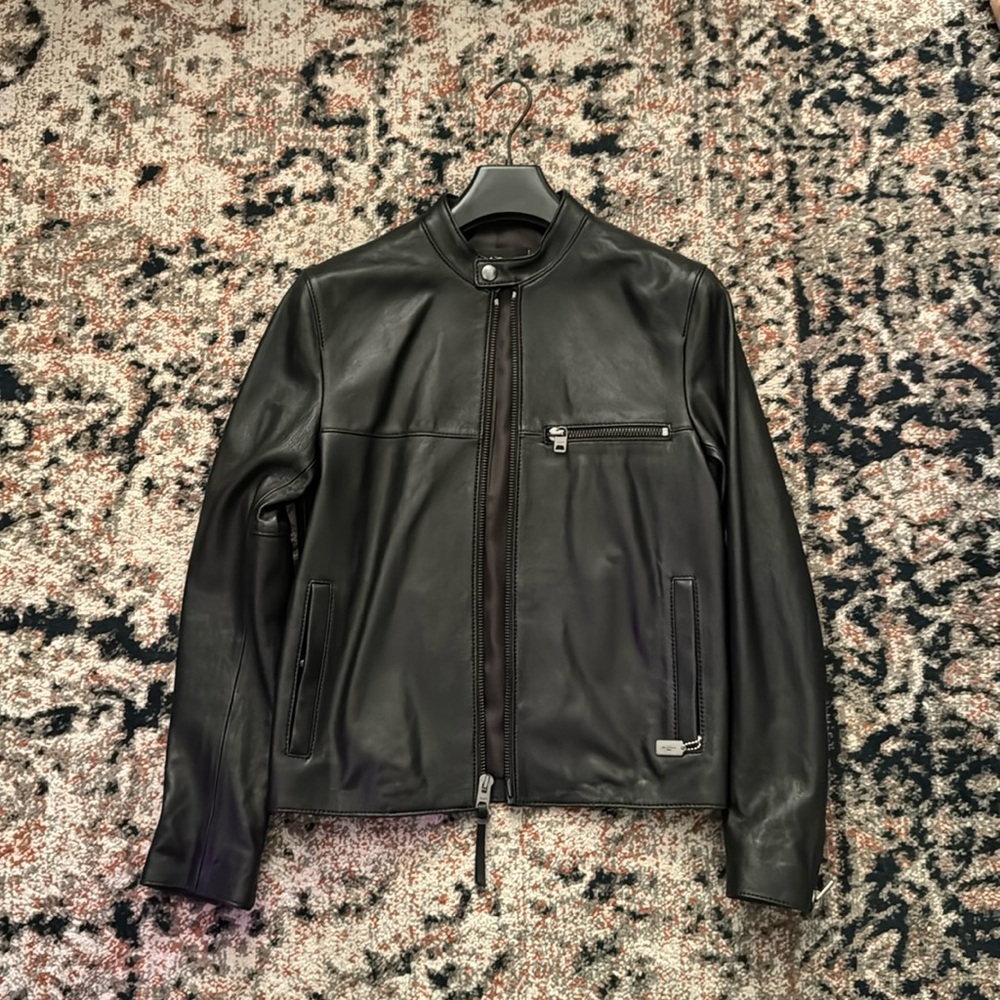 Brand New Coach Leather Racer Jacket Unused